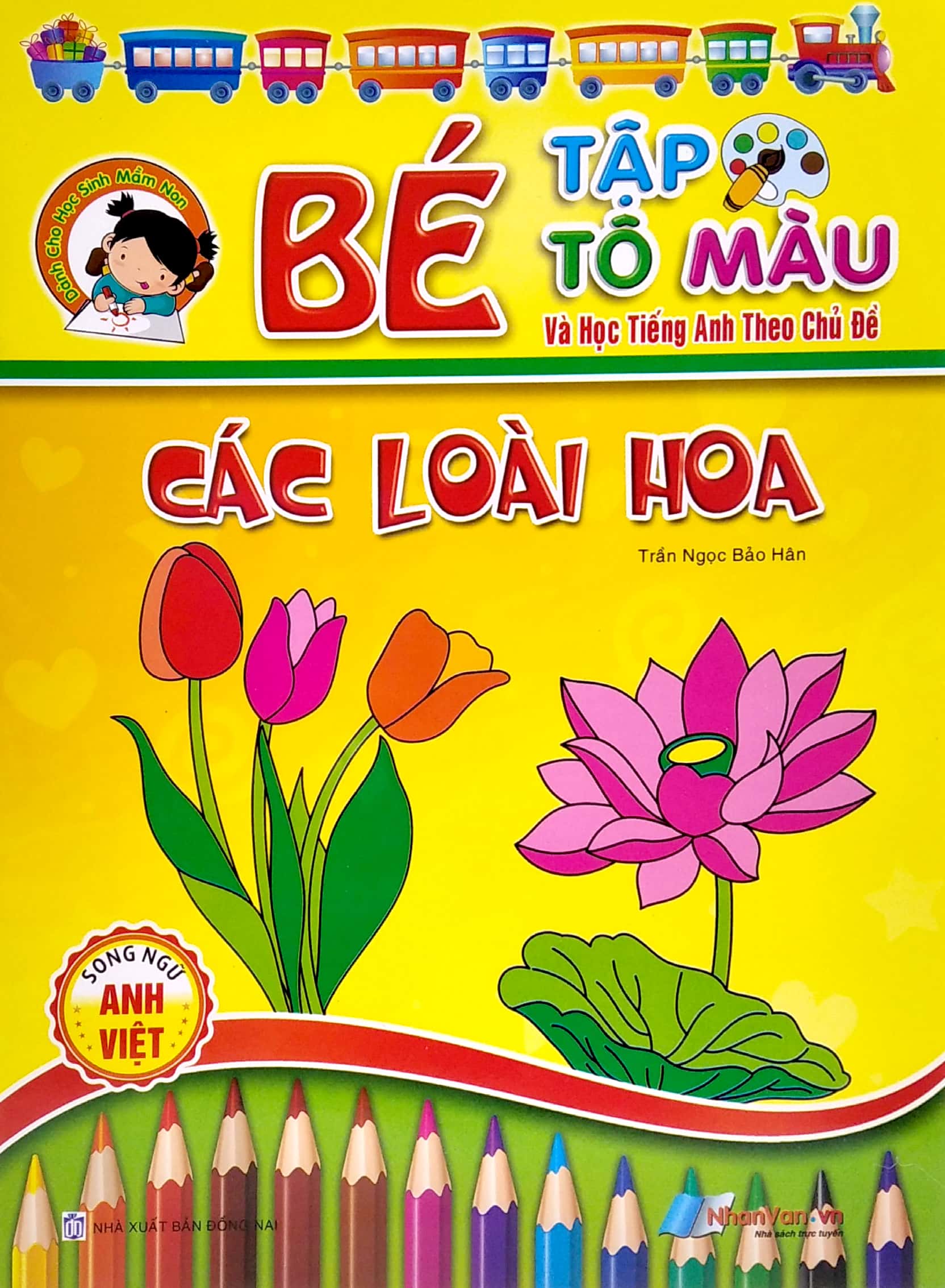 bé tập tô màu và học tiếng anh theo chủ đề - các loài hoa - Ảnh 3