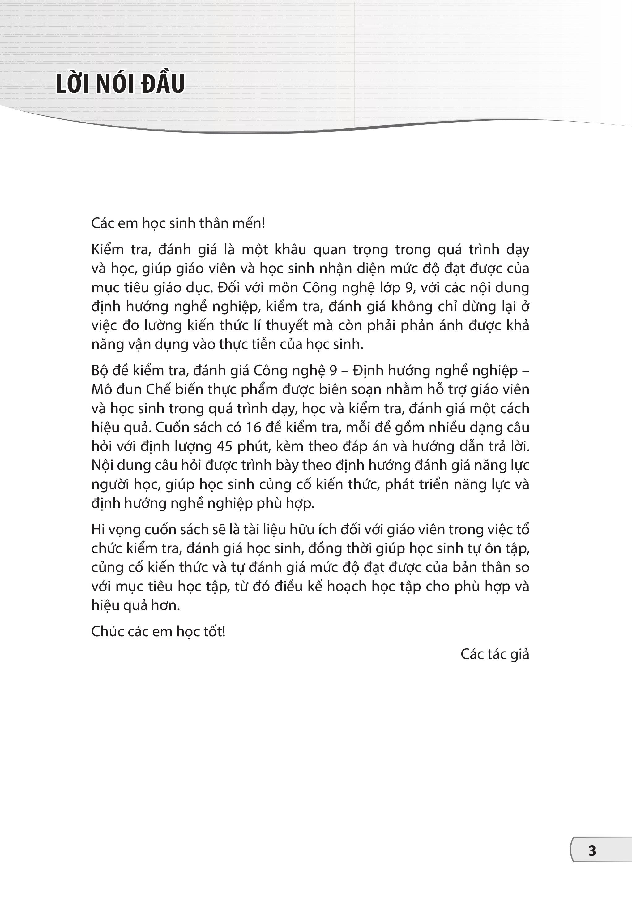 Bộ Bộ Đề Kiểm Tra, Đánh Giá Công Nghệ 9 - Định Hướng Nghề Nghiệp - Mô Đun Chế Biến Thực Phẩm - Ảnh 5