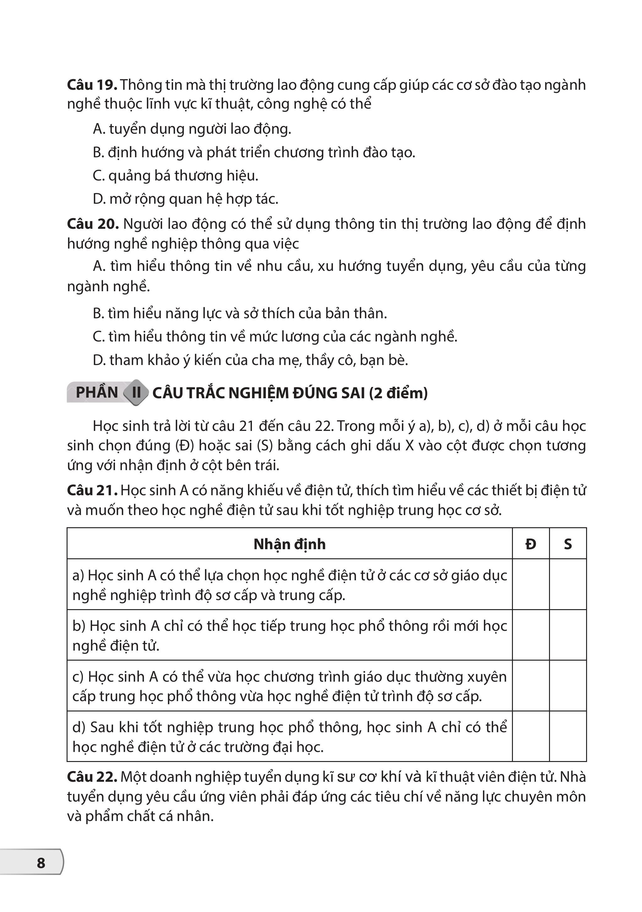Bộ Bộ Đề Kiểm Tra, Đánh Giá Công Nghệ 9 - Định Hướng Nghề Nghiệp - Mô Đun Trồng Cây Ăn Quả - Ảnh 10
