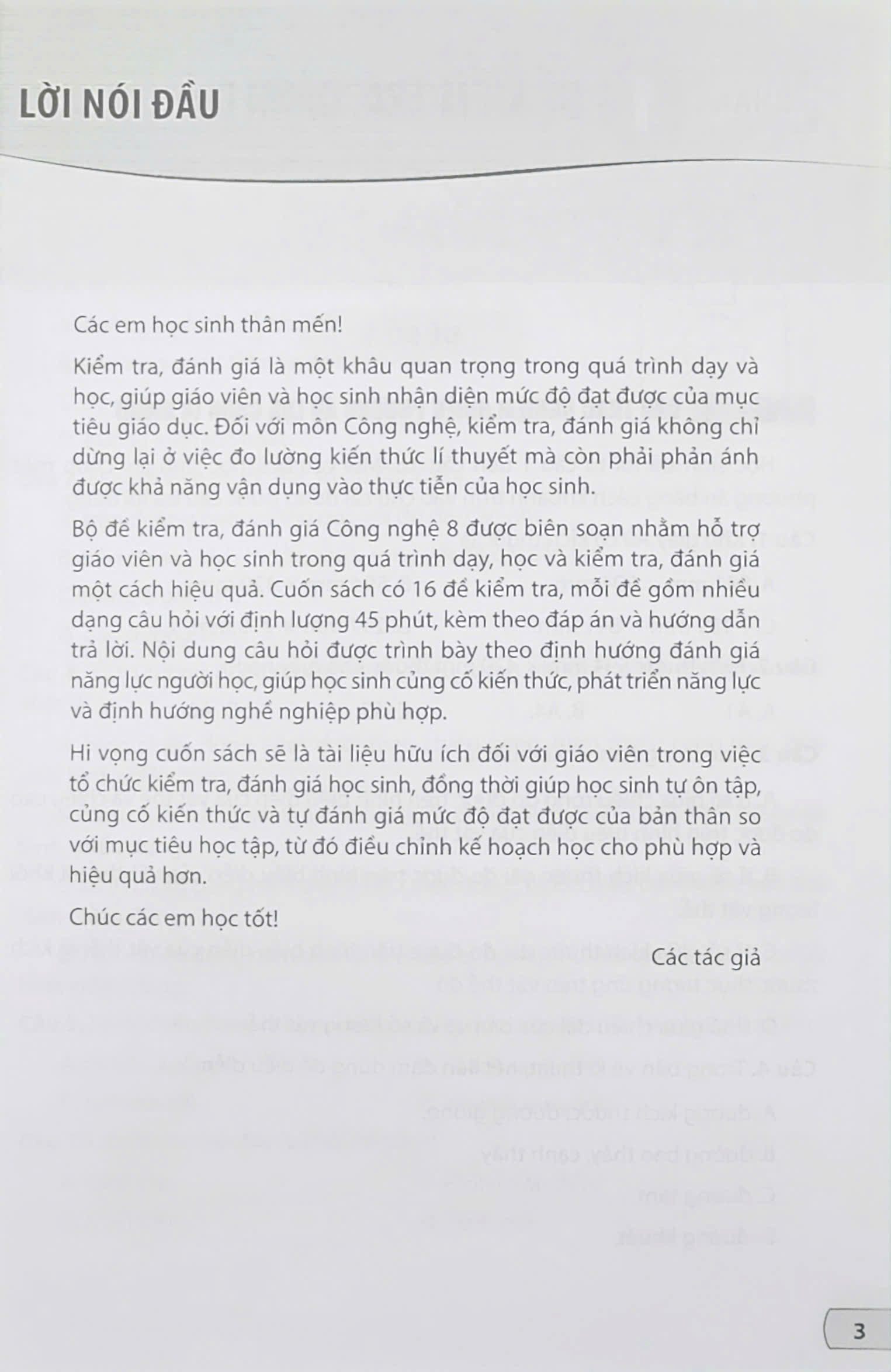 Bộ Đề Kiểm Tra, Đánh Giá Công Nghệ 8 - Ảnh 5