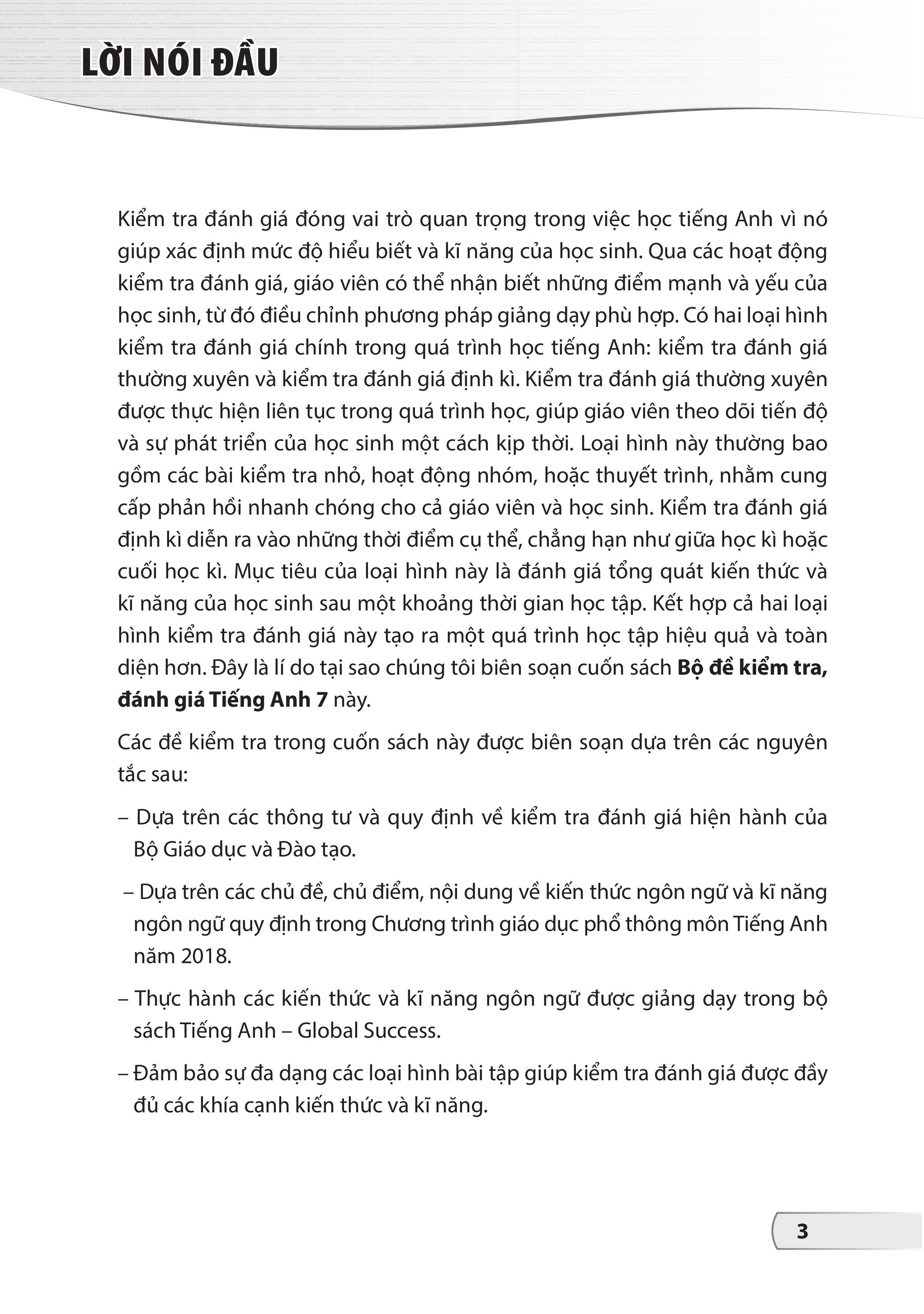Bộ Đề Kiểm Tra, Đánh Giá Tiếng Anh 7 - Ảnh 4
