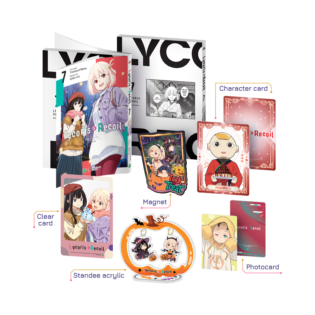 Bộ Lycoris Recoil - Tập 7 - Bản Sưu Tầm - Tặng Kèm Character Card + Clear Card + Magnet + Photocard + Standee Acrulic - Ảnh 2