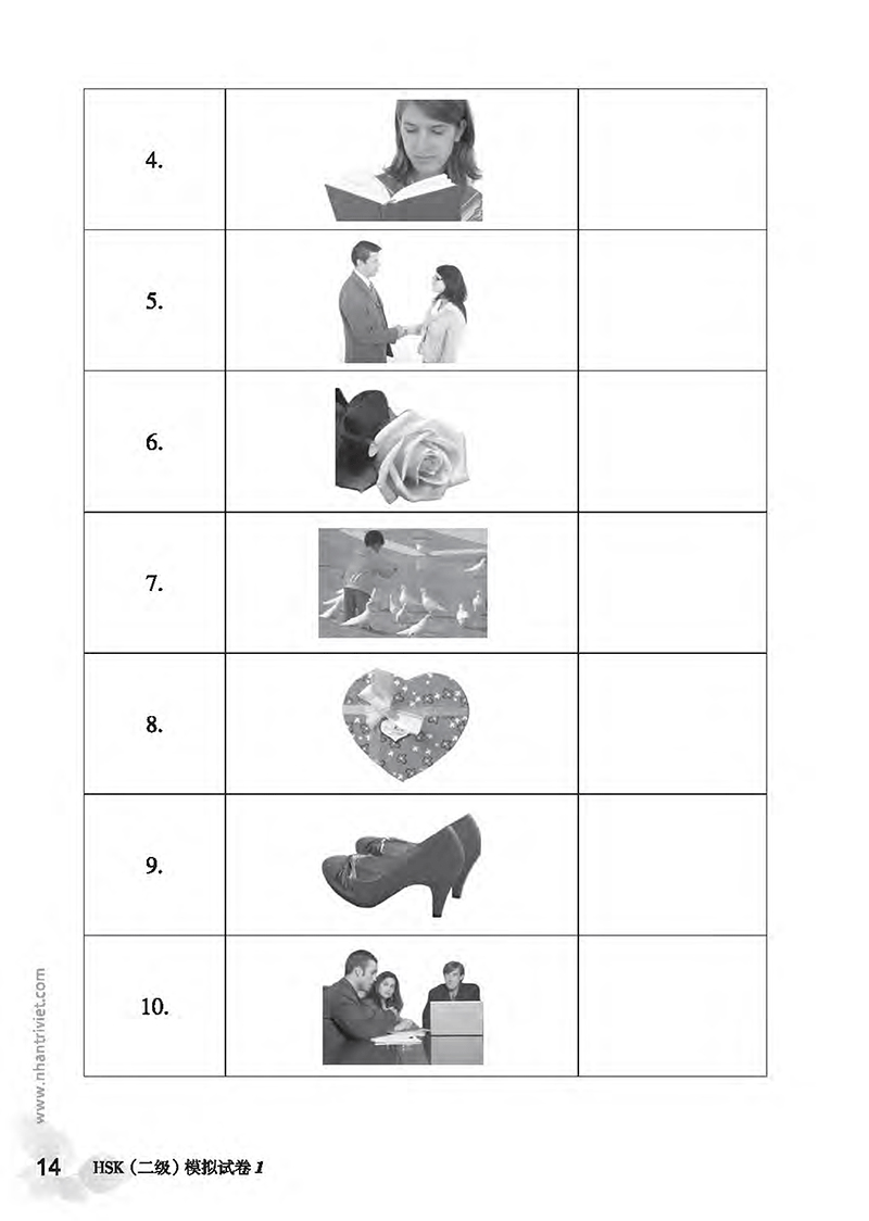 bộ mô phỏng đề thi hsk - phiên bản mới - cấp độ 2 - Ảnh 13
