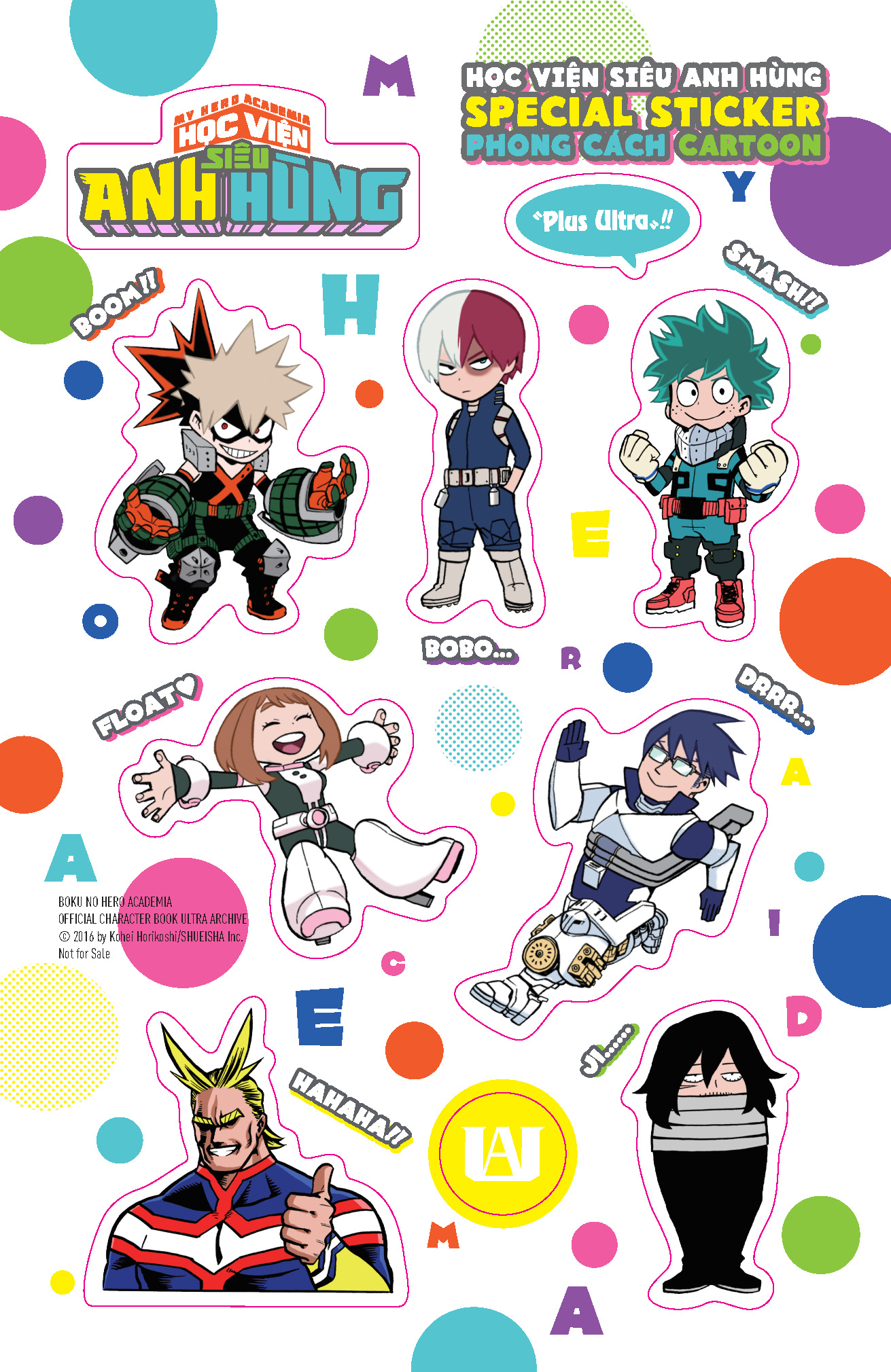 Bộ Official Character Book - My Hero Academia - Học Viện Siêu Anh Hùng - Ultra Archive - Tặng Kèm Set Bookmark PVC + Bảng Sticker - Ảnh 5