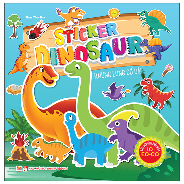Bộ Sách Dán Hình Phát Triển IQ- EQ-CQ - Sticker Dinosaur - Khủng Long Ba Sừng - Ảnh 4