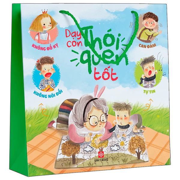 Bộ Sách Dạy Con Thói Quen Tốt - Tự Tin + Can Đảm + Không Nói Dối + Không Đố Kỵ (Túi 4 Cuốn)