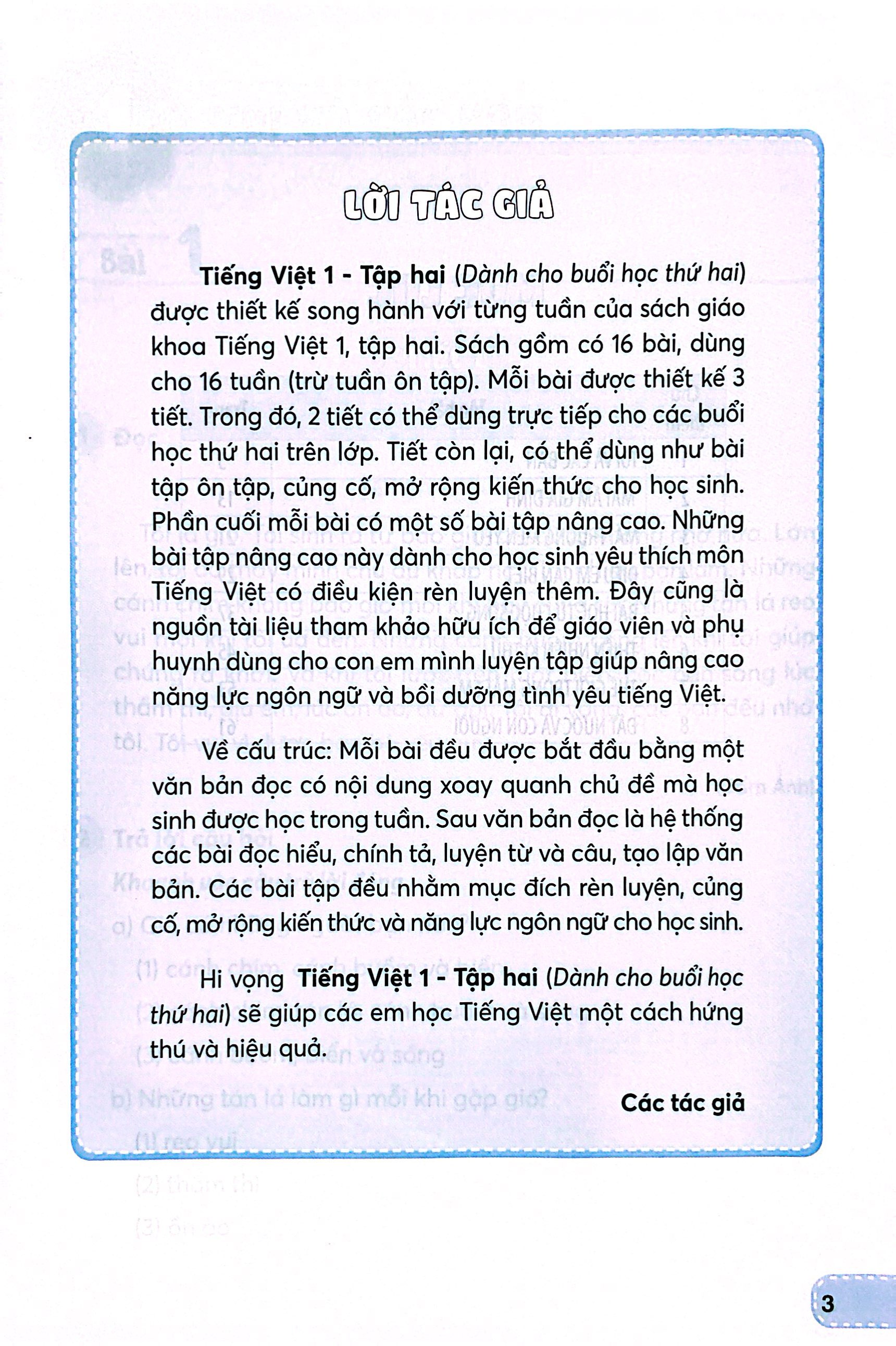 Bộ Tiếng Việt 1 - Tập 2 (Kết Nối) (Dành Cho Buổi Học Thứ Hai) - Ảnh 3