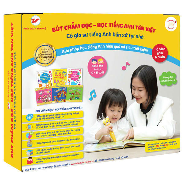 Bút Chấm Đọc-Học Tiếng Anh Tân Việt - Cô Gia Sư Tiếng Anh Bản Xứ Tại Nhà - Phiên Bản Ngỗng Mẹ (Dành Cho Trẻ Từ 0 Đến 6 Tuổi) - Tặng Kèm Sách Tỏa Sáng Trong Đêm - Chúc Ngủ Ngon Ông Già Noel - Ảnh 17