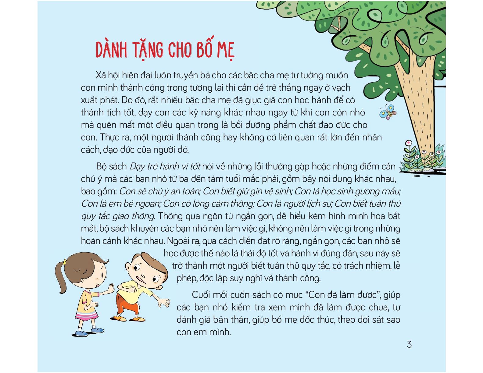cùng con trưởng thành - dạy trẻ hành vi tốt - con biết giữ gìn vệ sinh - Ảnh 2