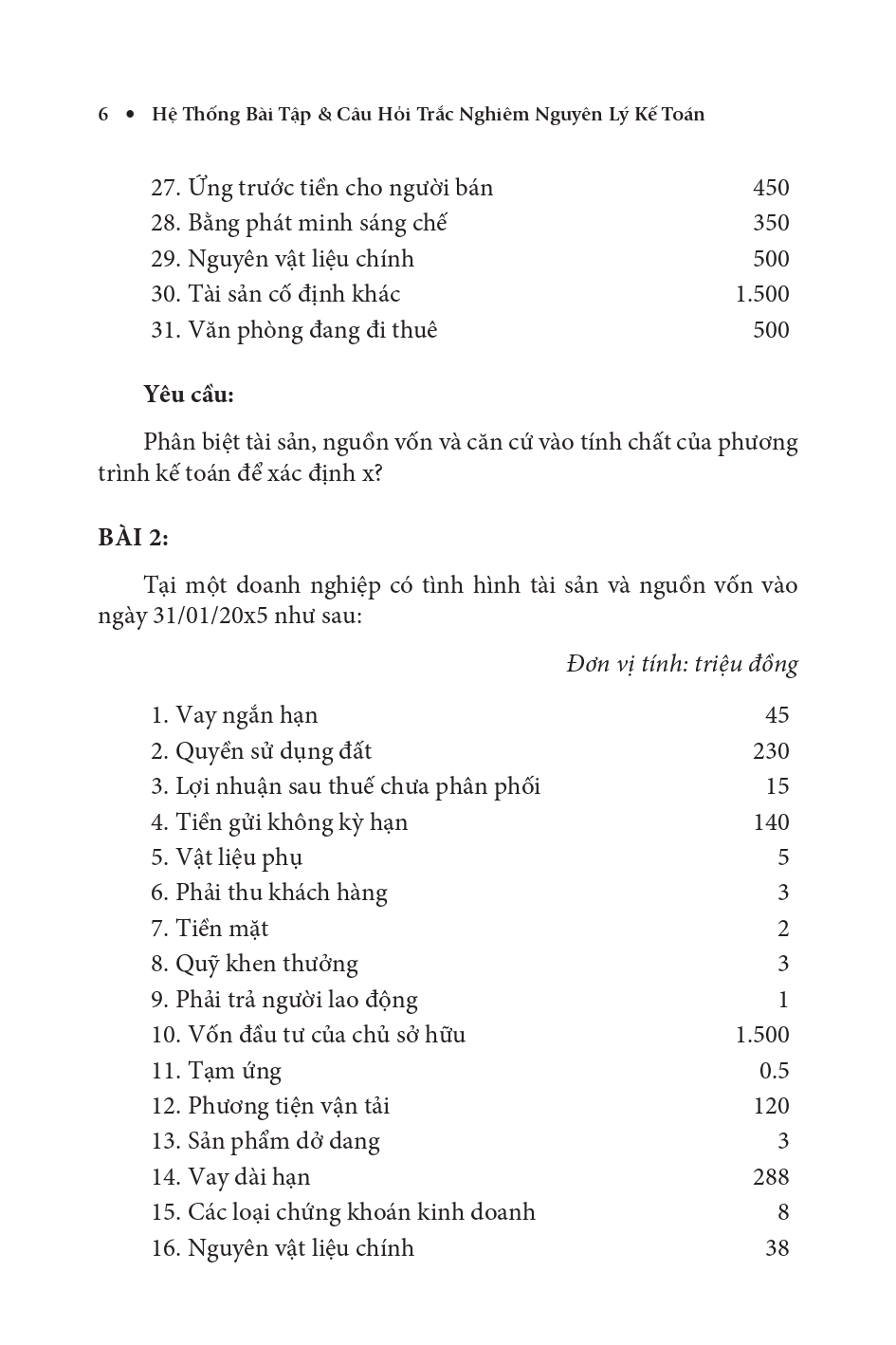 Hệ Thống Bài Tập Và Câu Hỏi Trắc Nghiệm - Nguyên Lý Kế Toán - Ảnh 6