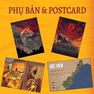 học viện - the institute - bản đặc biệt bìa cứng vân da, tên sách phủ nhũ + bản đồ + 03 postcard - Ảnh 4