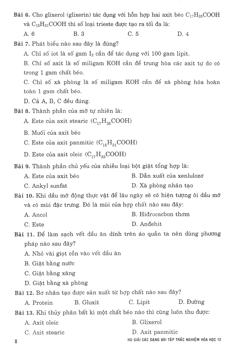 hướng dẫn giải các dạng bài tập trắc nghiệm hoá học 12 - Ảnh 6