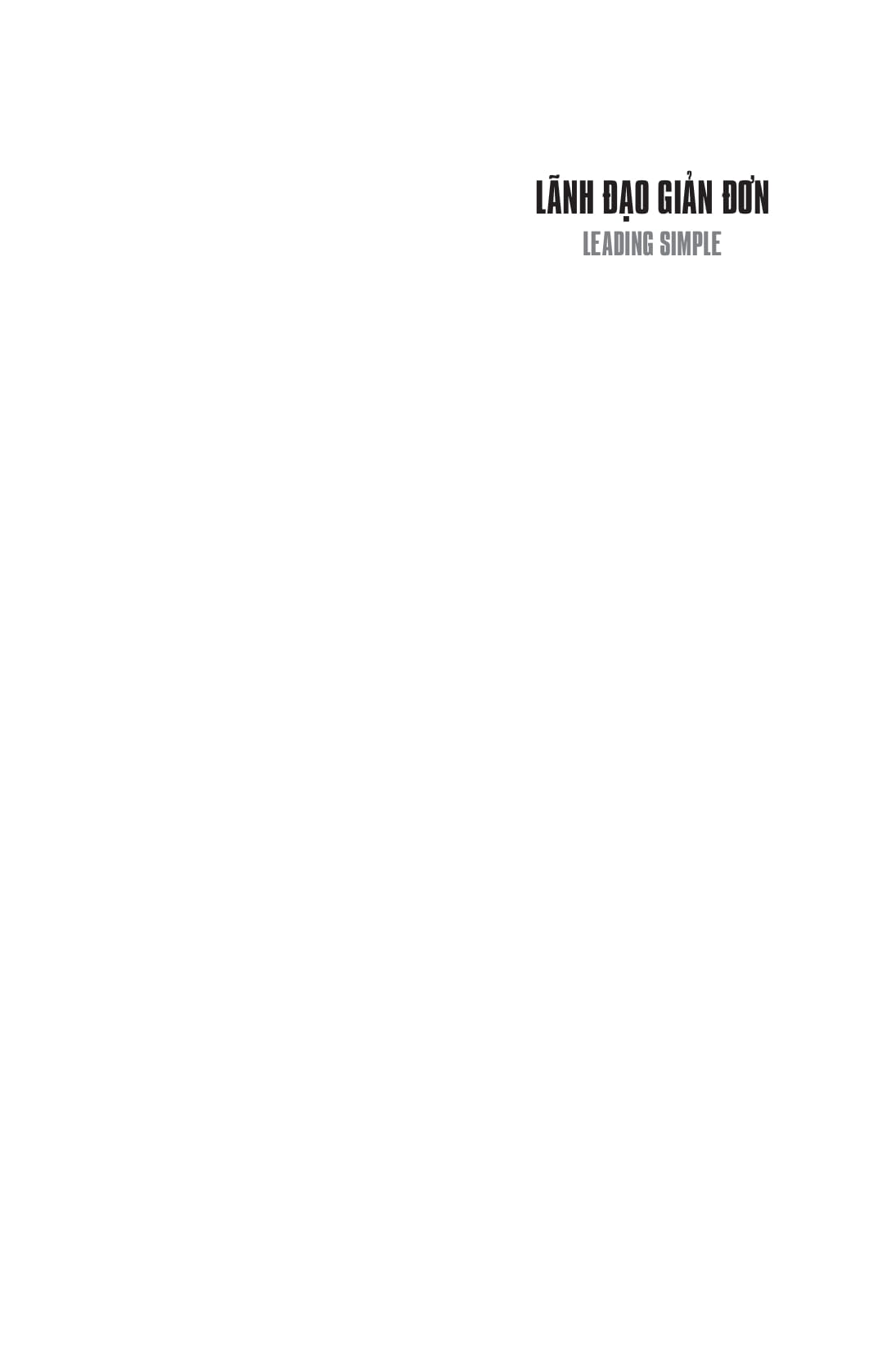 lãnh đạo giản đơn (leading simple) - Ảnh 2