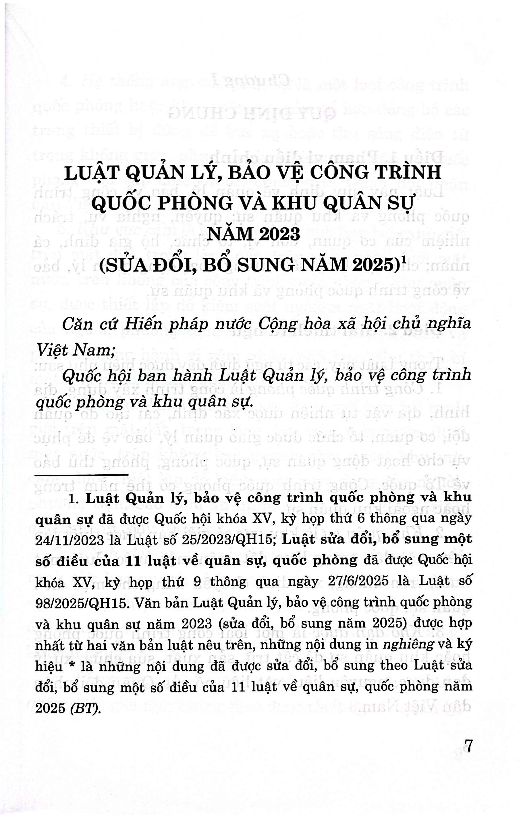 Luật Quản Lý, Bảo Vệ Công Trình Quốc Phòng Và Khu Quân Sự Năm 2023 (Sửa Đổi, Bổ Sung Năm 2025) - Ảnh 5