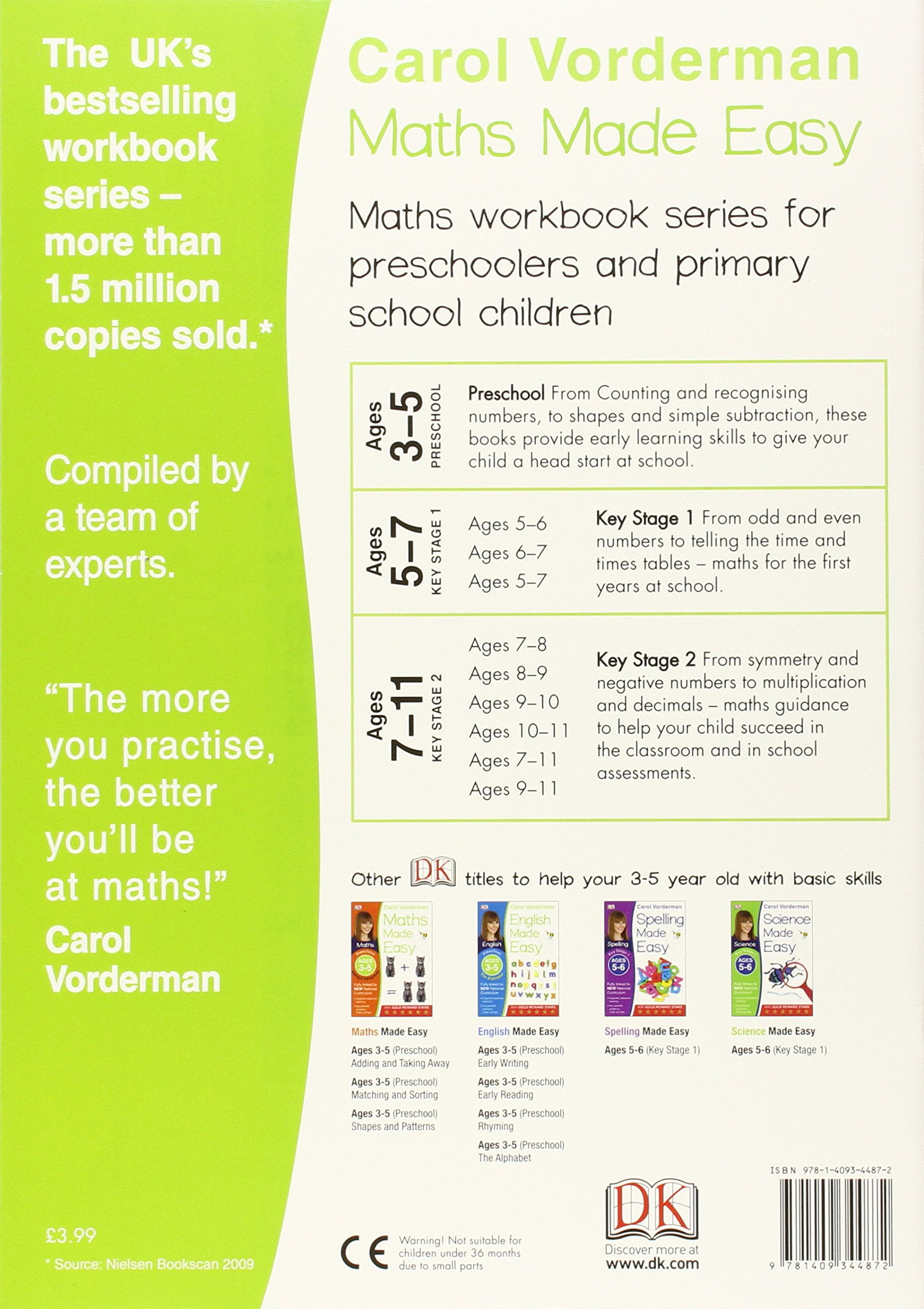 maths made easy numbers preschool ages 3-5: preschool ages 3-5 (carol vorderman's maths made easy) - Ảnh 3
