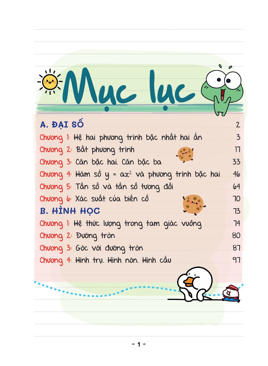 Mini Note - Công Thức Học Nhanh Toán 9 - Ảnh 2