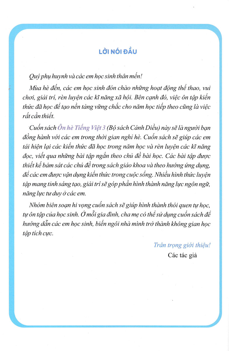 Ôn Hè Tiếng Việt 3 (Cánh Diều) (Biên Soạn Theo Chương Trình Giáo Dục Phổ Thông Mới) - Ảnh 3