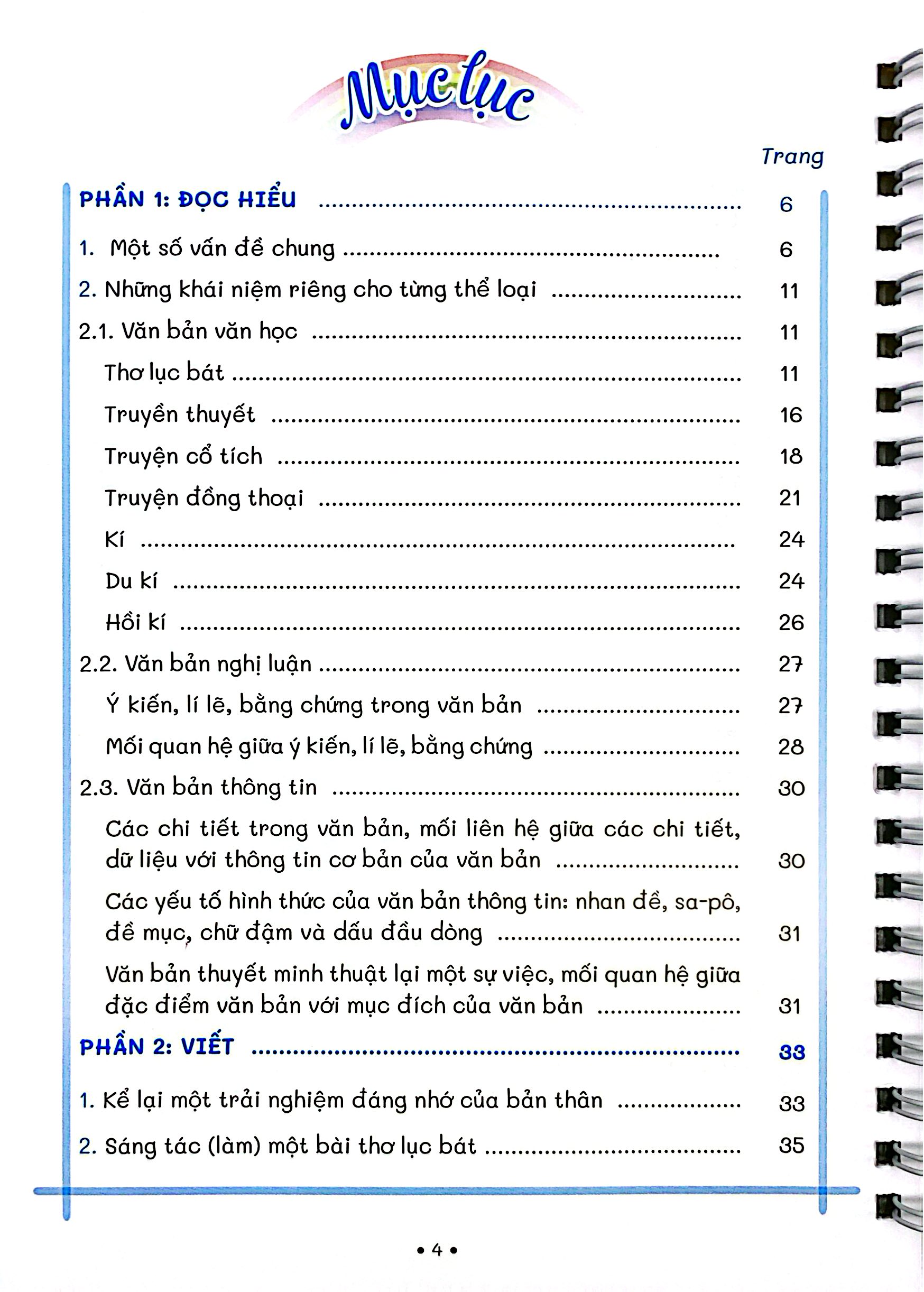 Sổ Tay Trọng Tâm Kiến Thức Ngữ Văn 6 - Ảnh 4