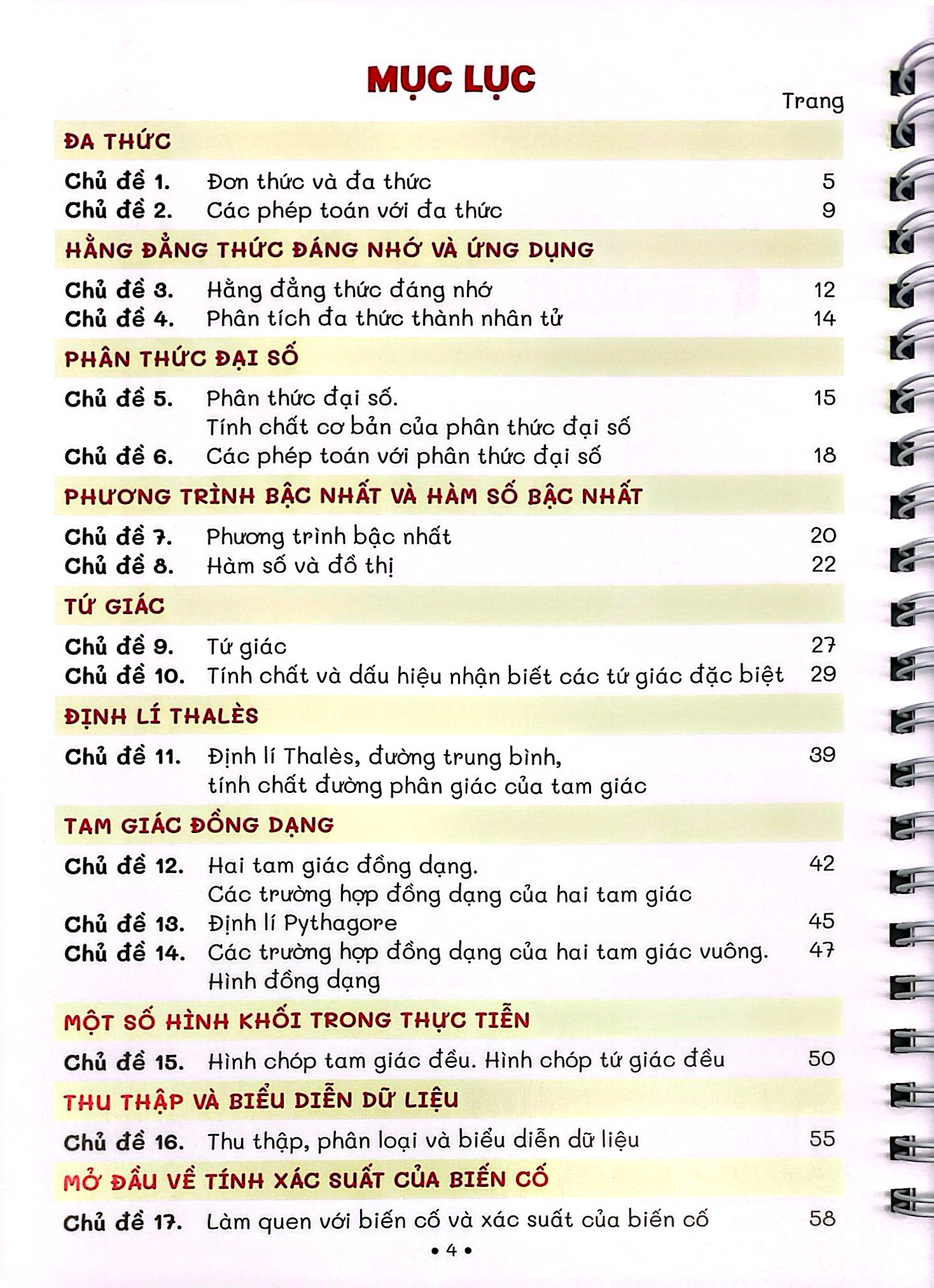 Sổ Tay Trọng Tâm Kiến Thức Toán 8 - Ảnh 4