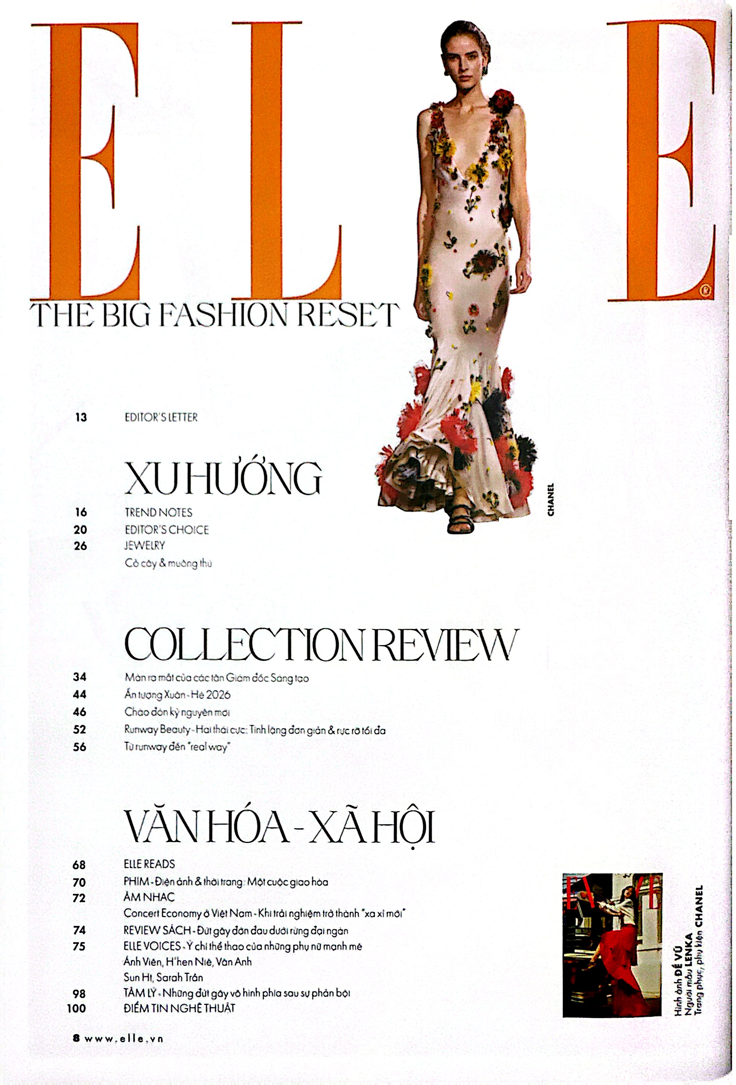 Tạp Chí Phái Đẹp Elle 2026 - The Big Fashion Reset - Bìa Người Mẫu Lenka - Ảnh 4