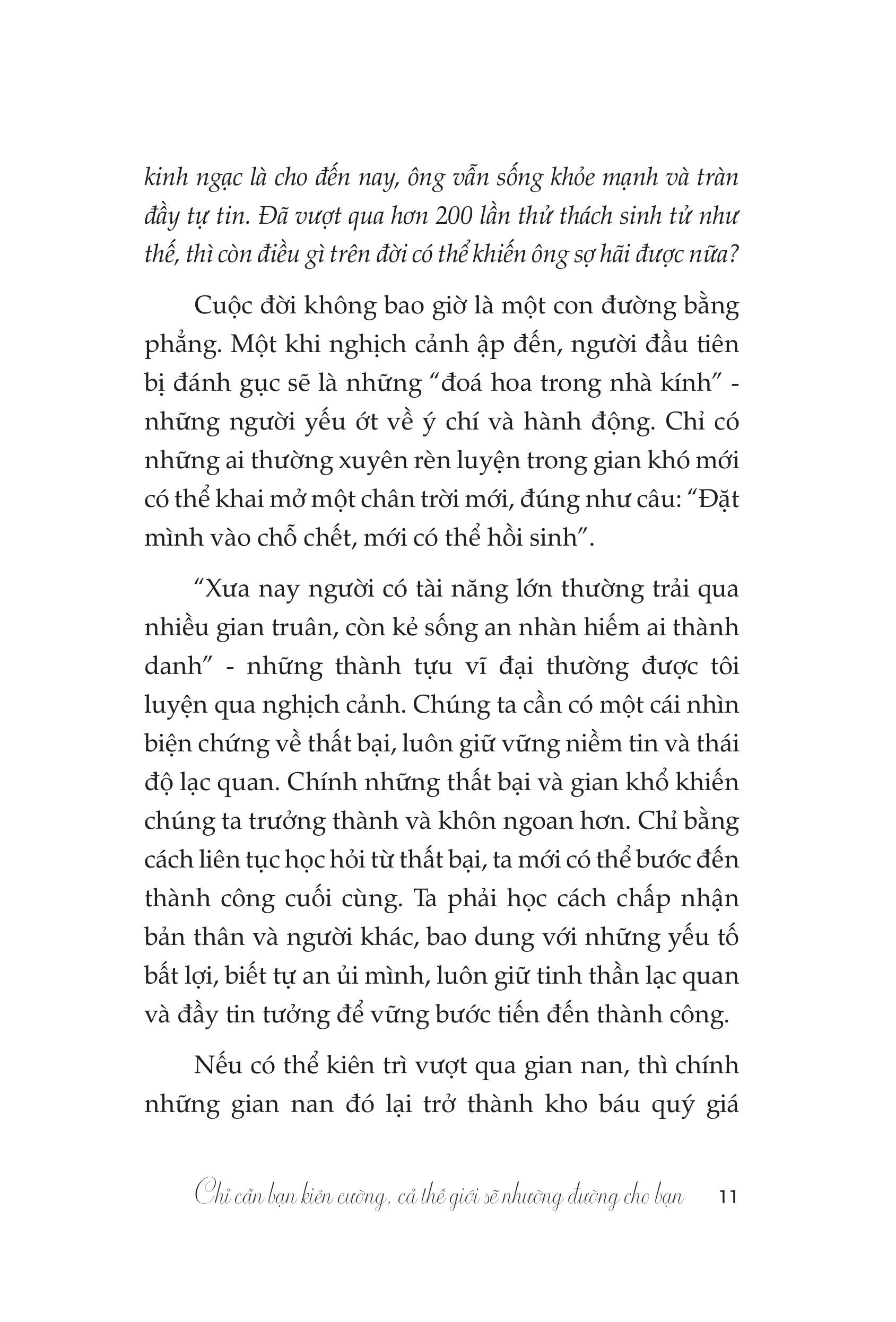 Thay Đổi Bản Thân, Làm Chủ Cuộc Đời - Chỉ Cần Bạn Kiên Cường Cả Thế Giới Sẽ Nhường Đường Cho Bạn - Ảnh 10