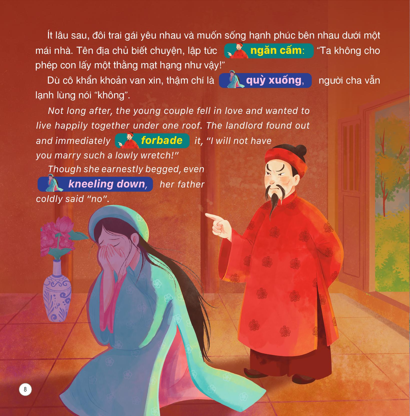Truyện Cổ Tích Việt Nam - Sự Tích Hòn Trống Mái - Song Ngữ Việt-Anh - Ảnh 10