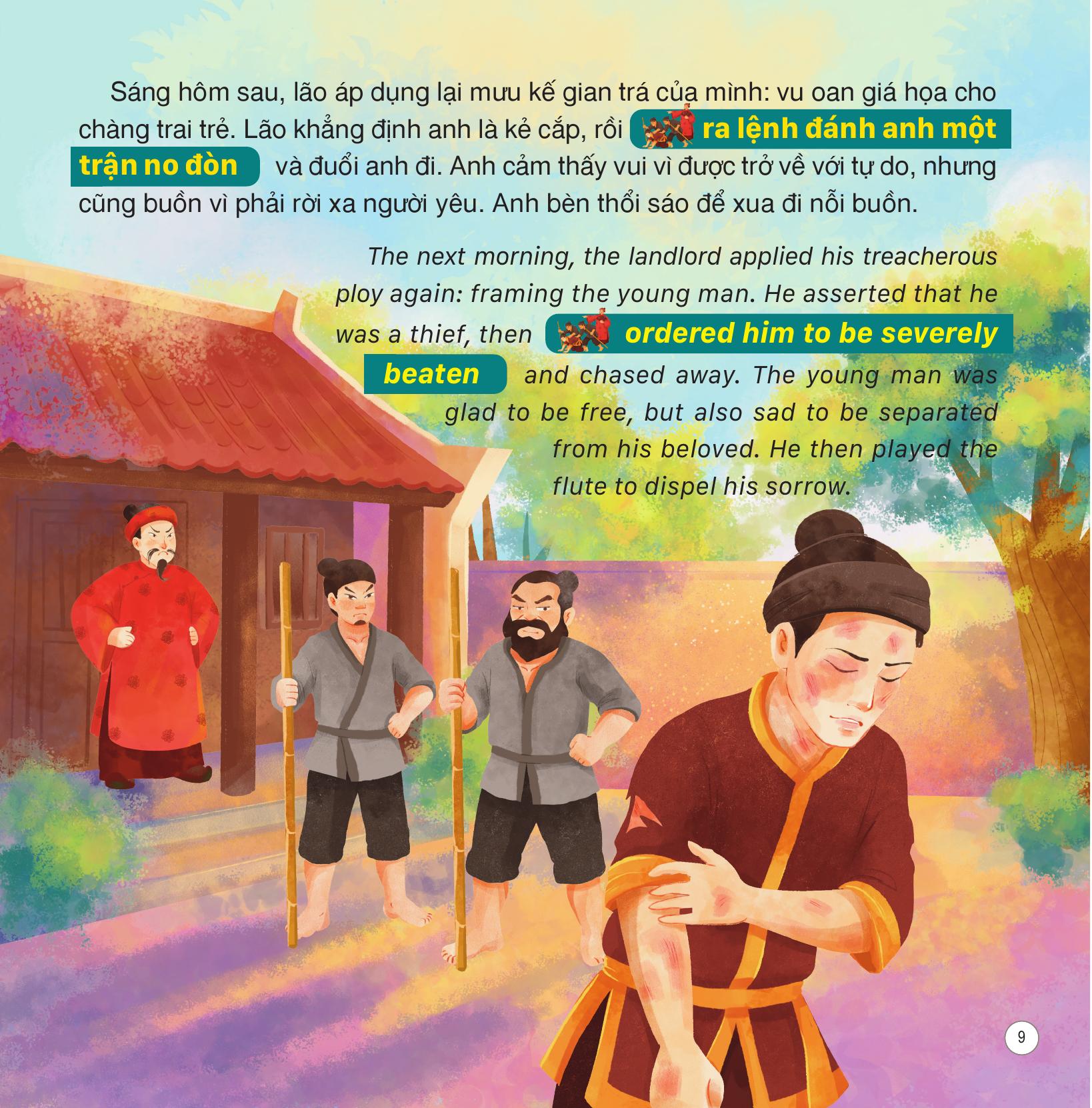 Truyện Cổ Tích Việt Nam - Sự Tích Hòn Trống Mái - Song Ngữ Việt-Anh - Ảnh 11