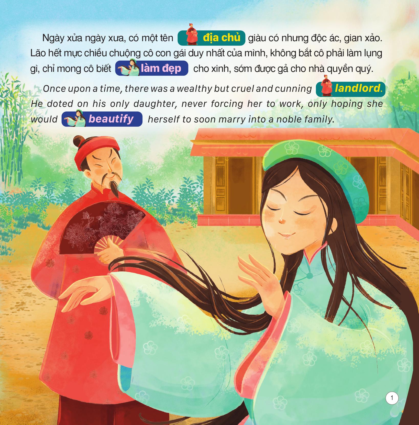 Truyện Cổ Tích Việt Nam - Sự Tích Hòn Trống Mái - Song Ngữ Việt-Anh - Ảnh 3