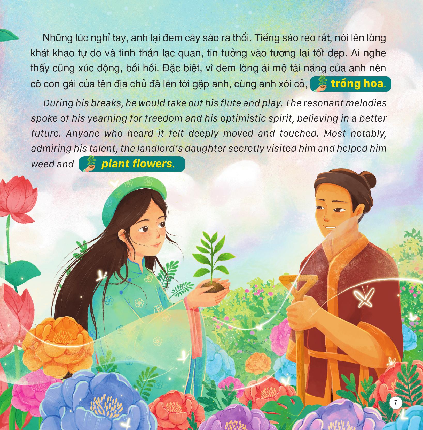Truyện Cổ Tích Việt Nam - Sự Tích Hòn Trống Mái - Song Ngữ Việt-Anh - Ảnh 9