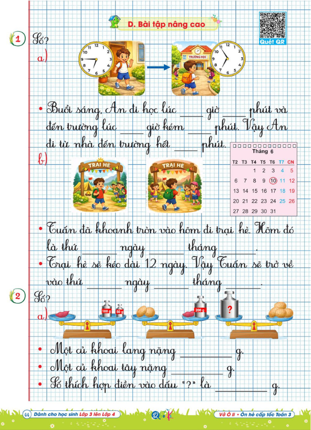 Vở Ô Li - Ôn Hè Cấp Tốc - Toán 3 - Dành Cho Lớp 3 Lên Lớp 4 - Ảnh 4